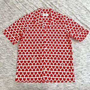 AMI Camp Collar Heart Shirt size 40